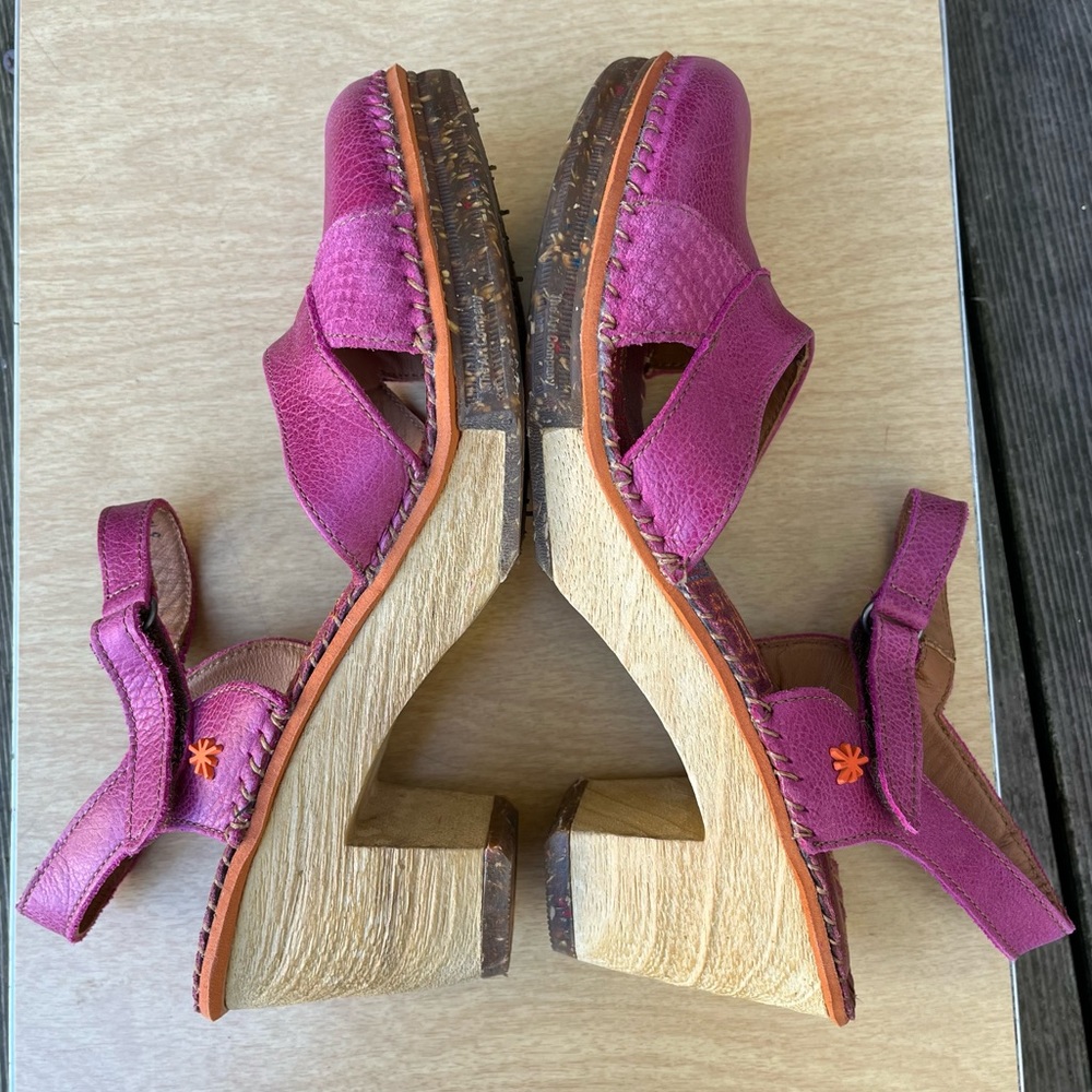 The Art Company Amsterdam 313 Closed Toe Sandal Heels In Pink Sz 41 - Picture 13 of 14